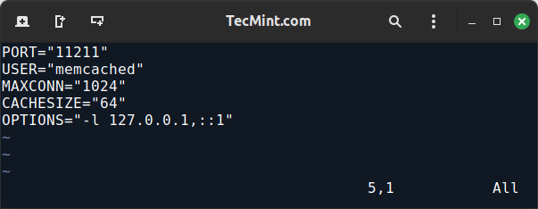 RHEL での安全な Memcached