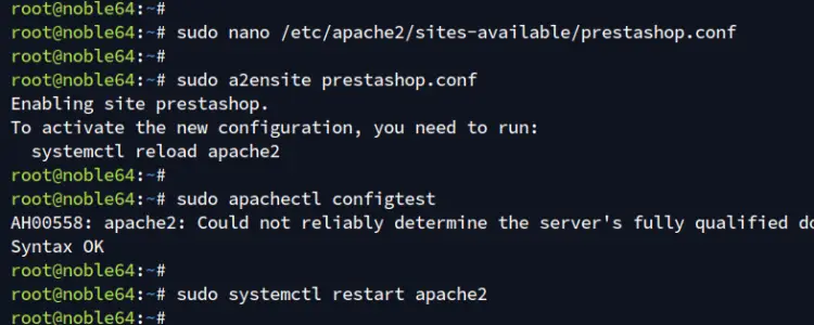 apache2 をセットアップする