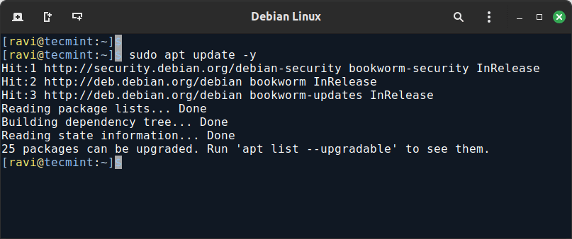 Debian パッケージの更新